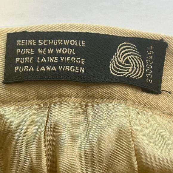 Escada tan 100% new wool pencil lined career skirt size 38 (US 8) - Picture 5 of 6